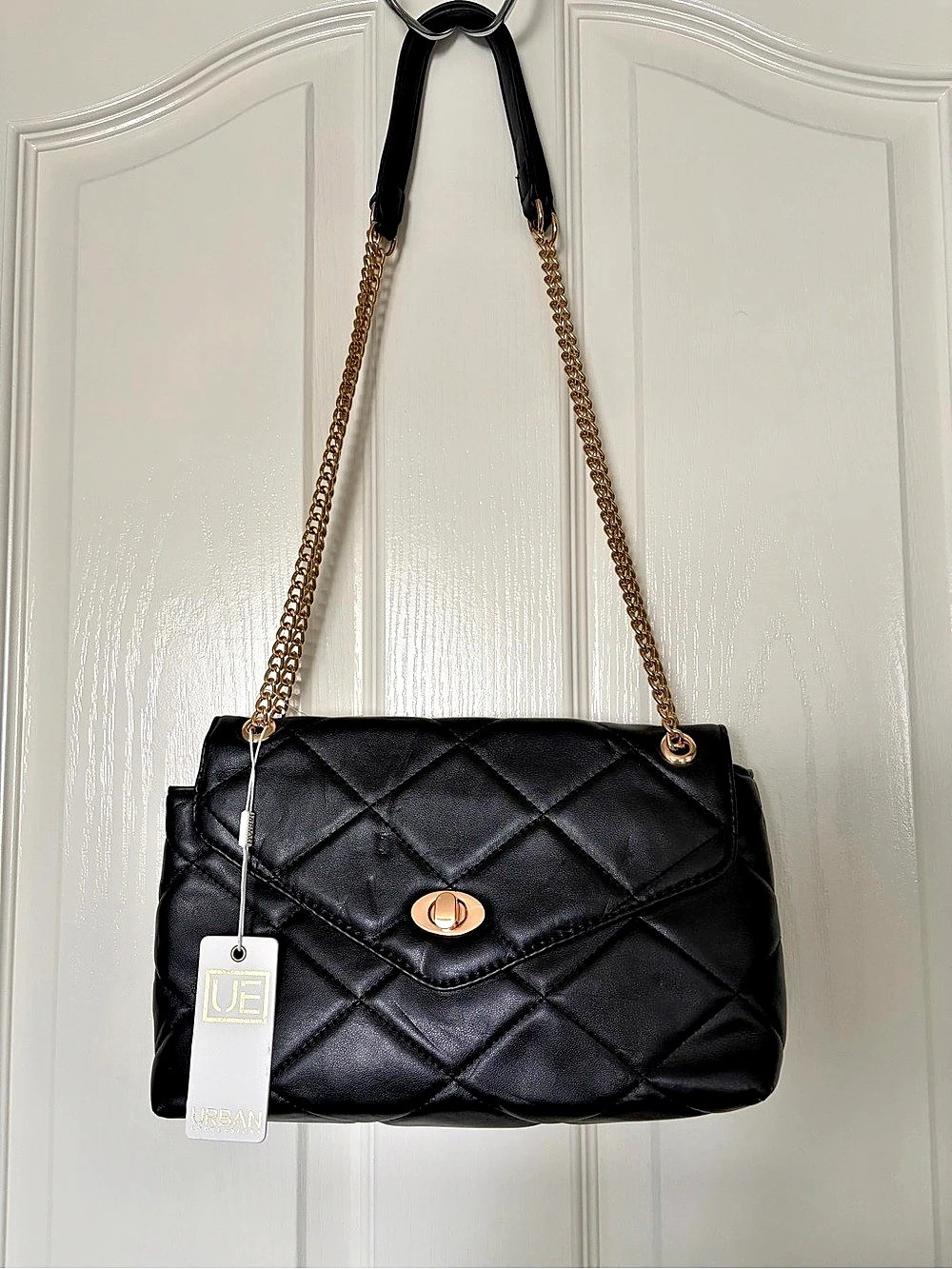 Urban Expressions Felicity Quilted Crossbody Bag Black